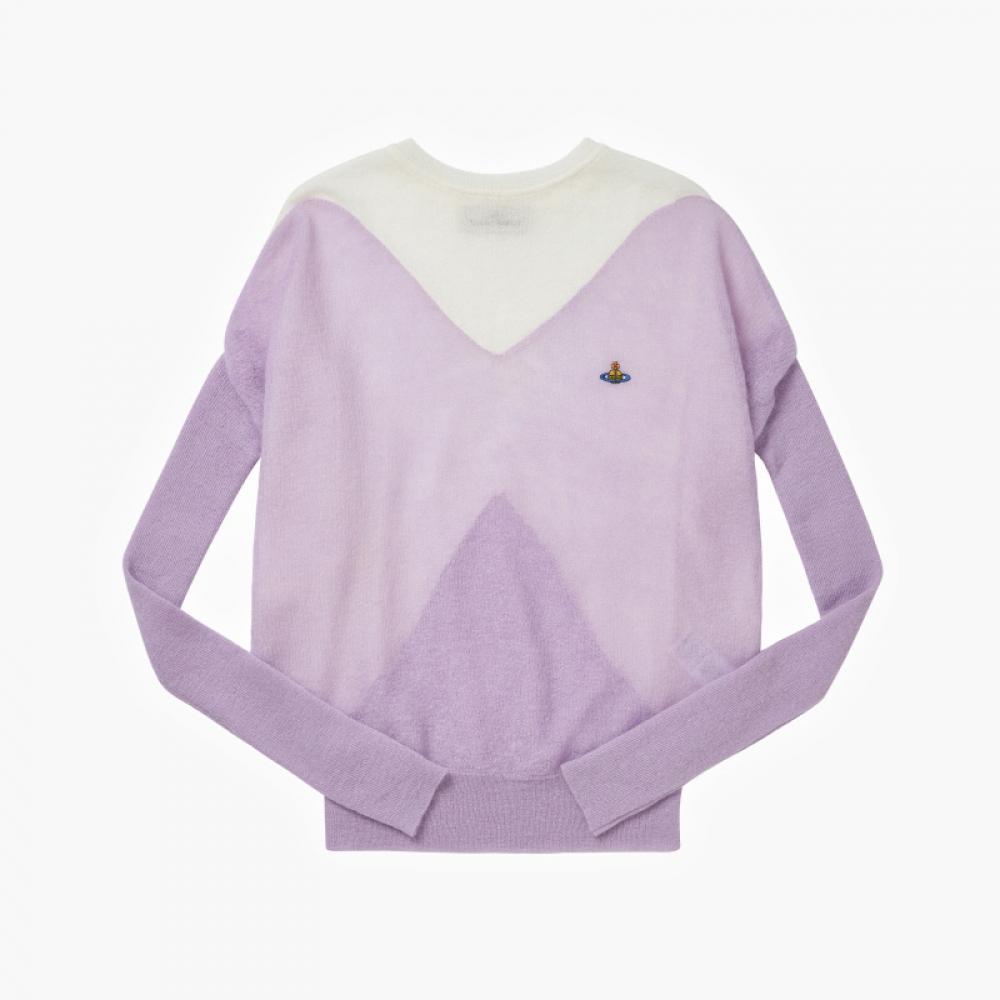 Vivienne WeStwood 1803001w Y000p O401 Orb Stickerei Zweifarbiges Herz Mohair Wolle Damen S Strick
