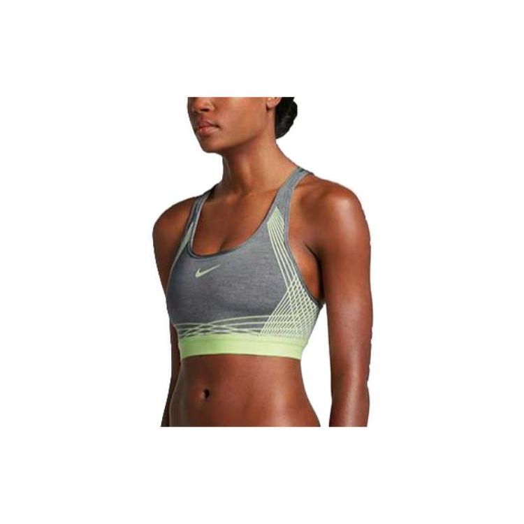 Nike Logo Print Breathable Sports Bra Women Underwear Cool-Grey 805308-065 S