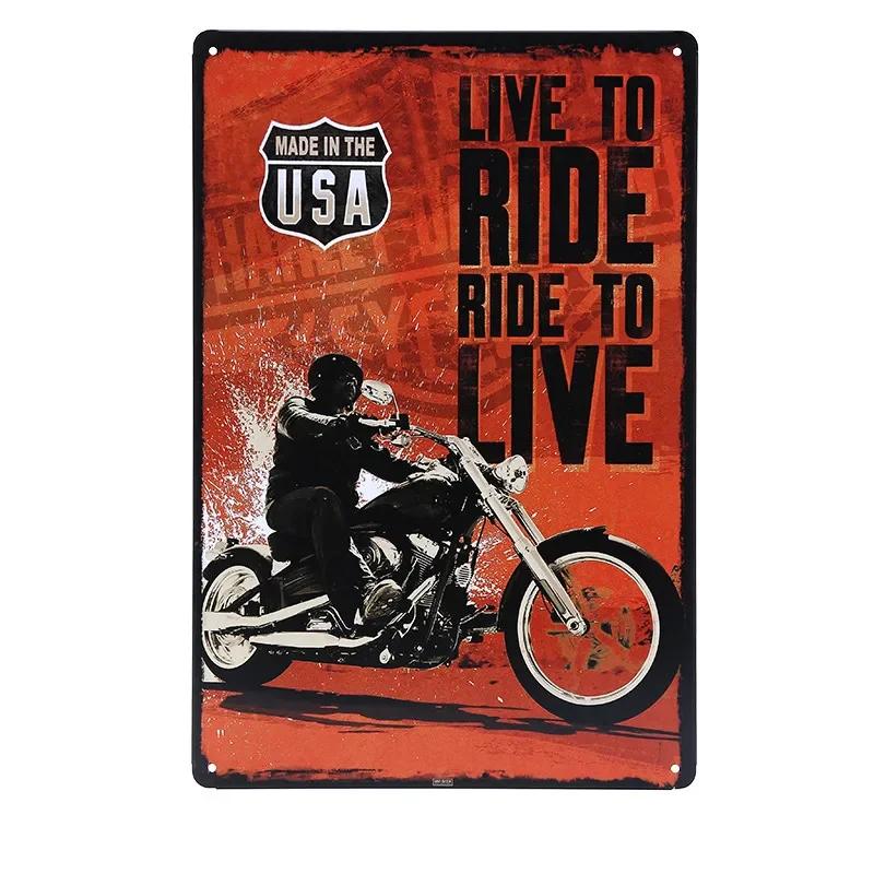 Retro BSA Motorcycles Metal Plate Norton Indian Tin Signs Vintage Metal Poster Garage Decor Club Pub Bar Wall Decoration YJ175