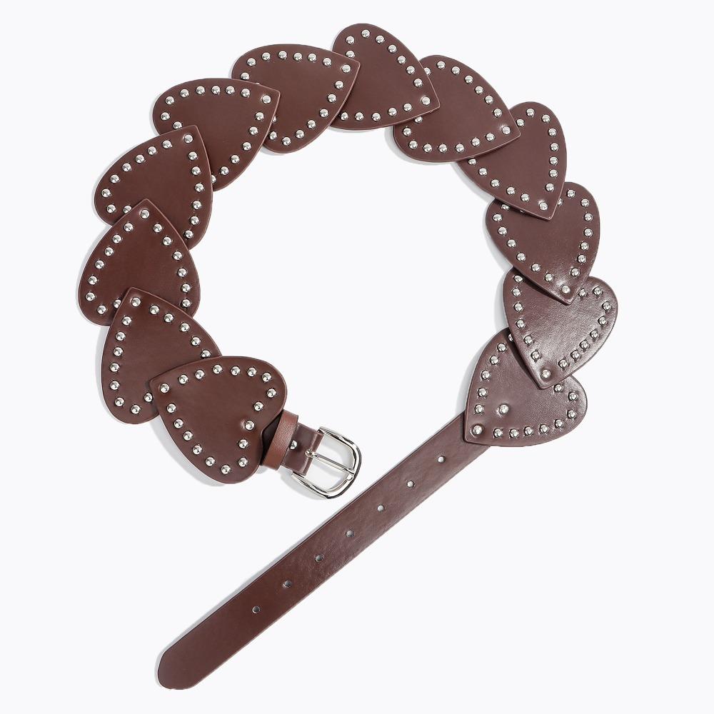 Punk Wide Women's Belt PU Leather Dress Jeans Belt Heavy-Duty Rivet Waist Belt  Spicy Girls