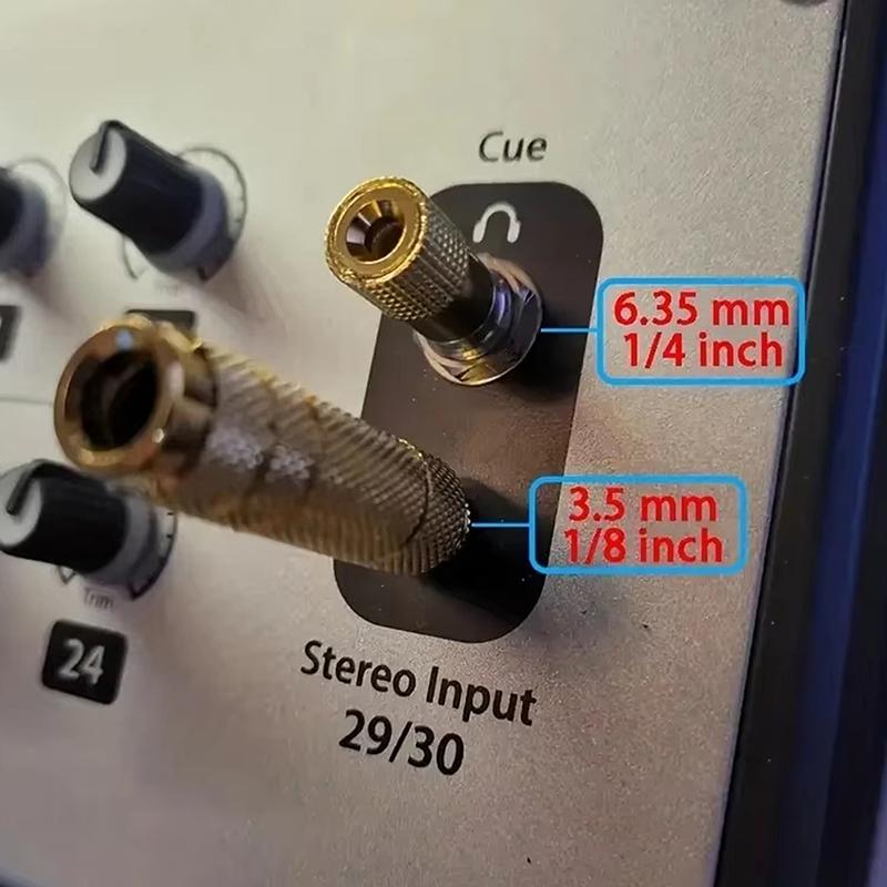 2Pcs/Set 6.5Mm To 3.5Mm And 3.5Mm To 6.5Mm Audio Adapter For Headphone Amplifier Audio Adapter Microphone 6.3 3.5 Mm Converter