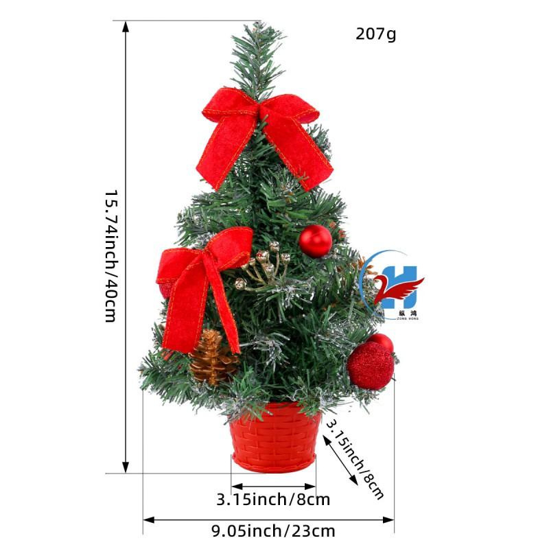 Mini Christmas Tree Tabletop Decor Festive Flower Potted Ornament Holiday Party Desktop
