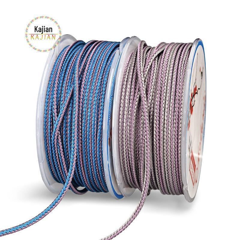 Hand-Woven 2.5mm Ruyi Rope for Jade Pendant Lanyard or Colorful Beaded Bracelet