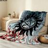1PC Supernatural Patterned Flannel Blanket Suitable For All Seasons For Home Decor Warmth And Comfort Gifts Holiday Present