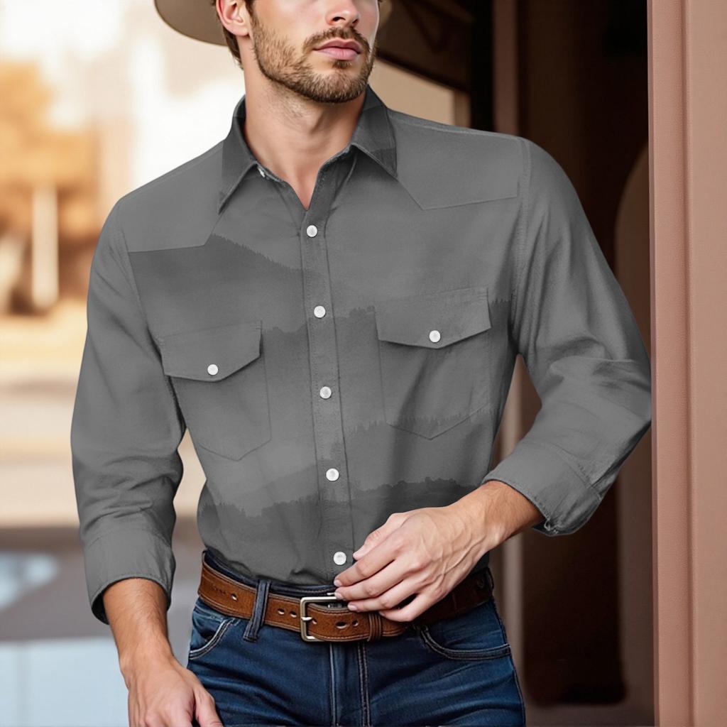 Men'S Fashionable Lapel And Shoulder Length Short Sleeved Casual Top