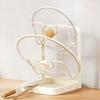 Pot Lid Holder Rack with Drain Tray Space Saving Kitchen Organizer for Pan Lid, Spoon Spatula, Cabinet Countertop Storage