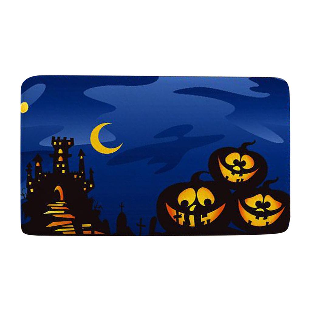 Halloween Doormat Flannel Printing, Halloween Carpet Door Decorations Door Mat