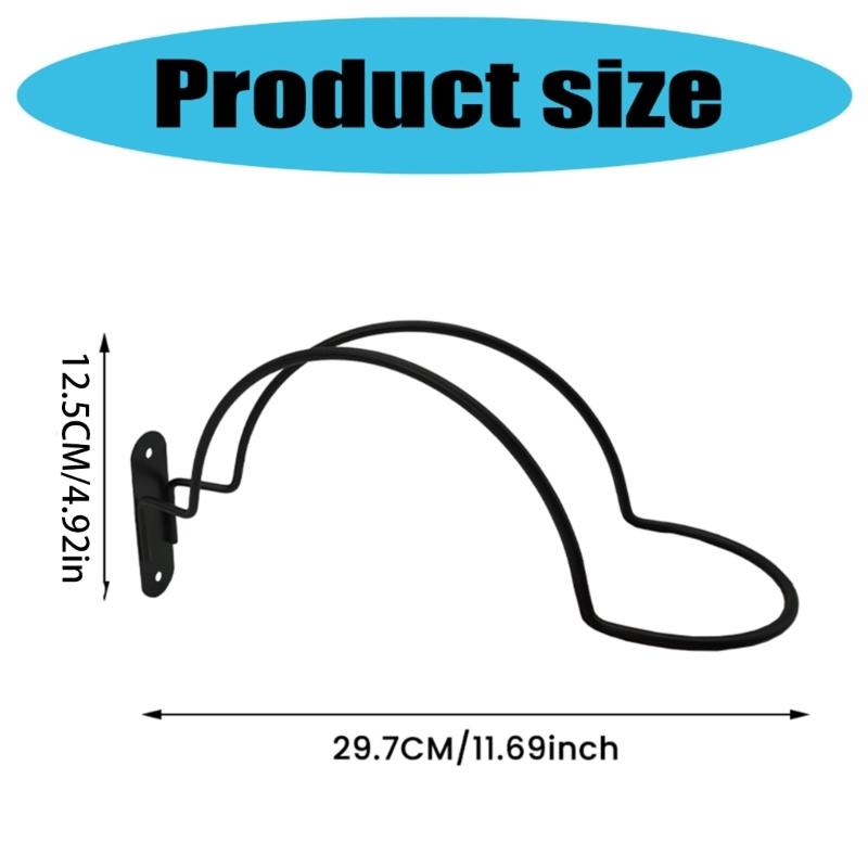 2Pcs Space Saving Wall Mounted Helmet Hanger iron Storage Shelf for Bike Sports Accessories