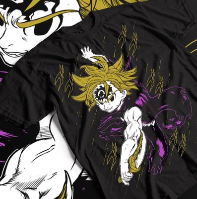 Anime Nanatsu No Taizai Meliodas Graphic Cotton Shirt Men 2026 Spring Summer Womens Shirts Harajuku Unisex Short Sleeve Tshirt