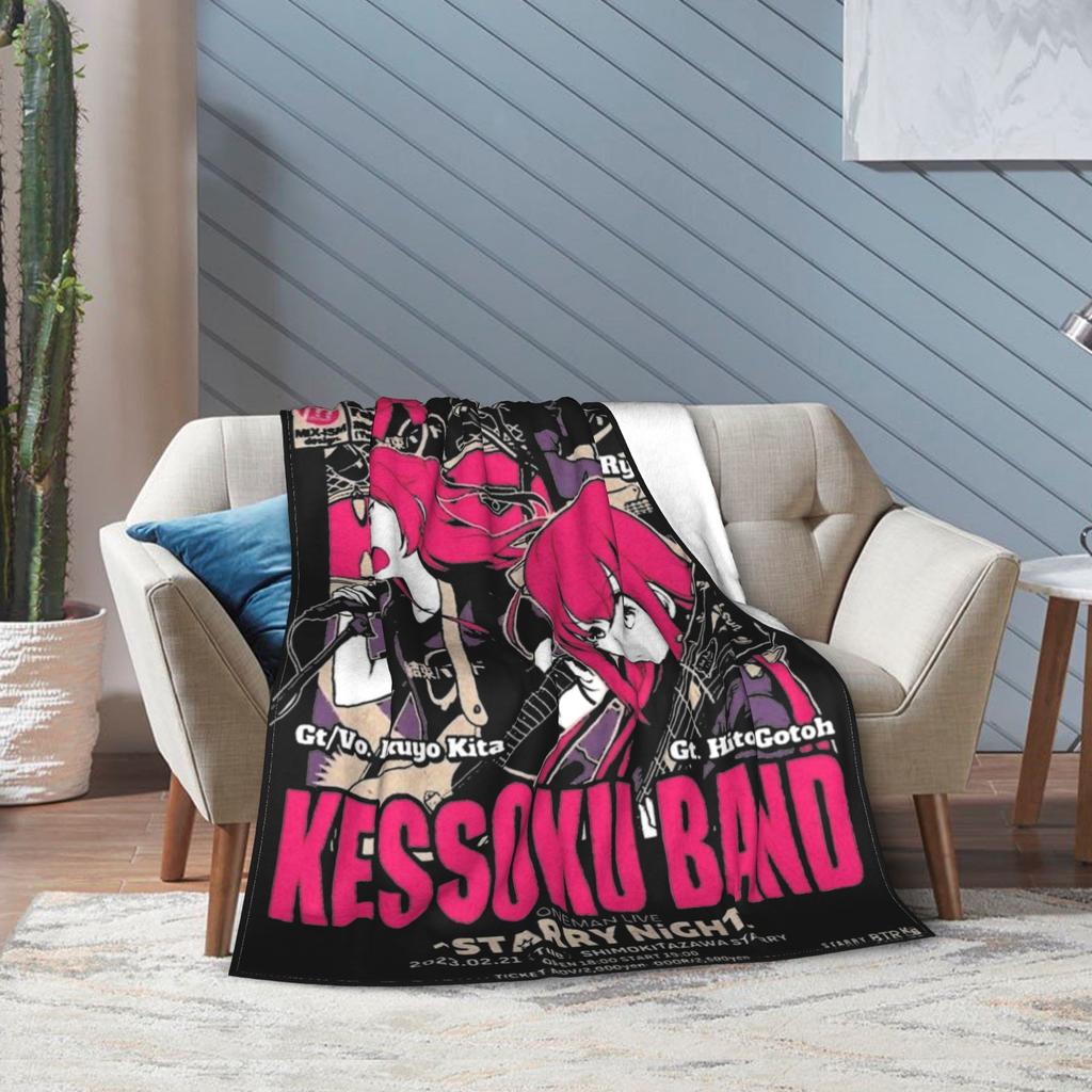 Bocchi the Rock Rock Kawaii Hitori Goto Blanket Ultra Soft Throw Blankets for Sofa 50x60 Inch Multisize Plush Thin Quilt