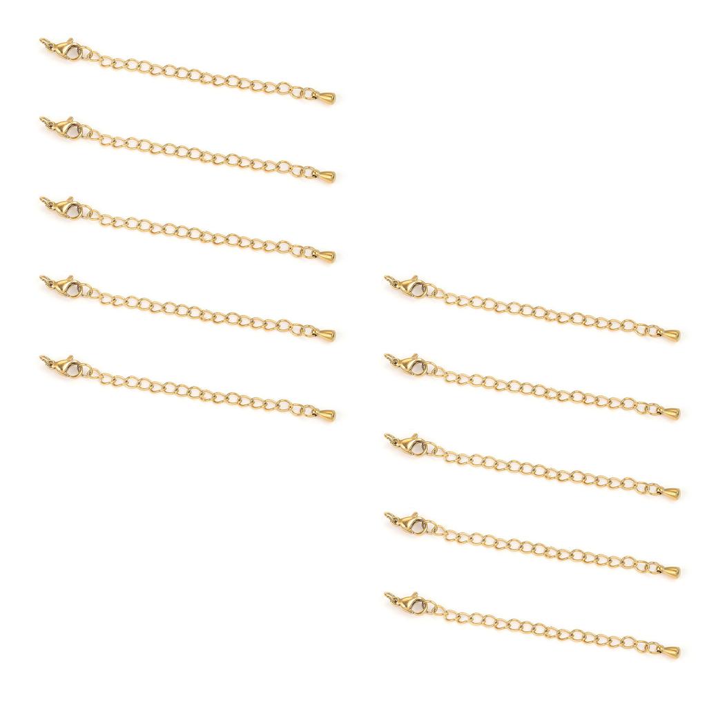 Elegant Tail Chain Extender 5cm Stainless Steel Tail Chain for Necklace Extensions Bracelet Lengthener Chain
