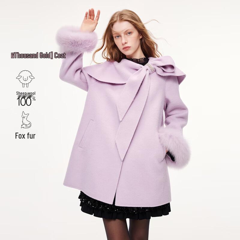 MISS COCOON Women's 100% Wool Mid-Length Coat