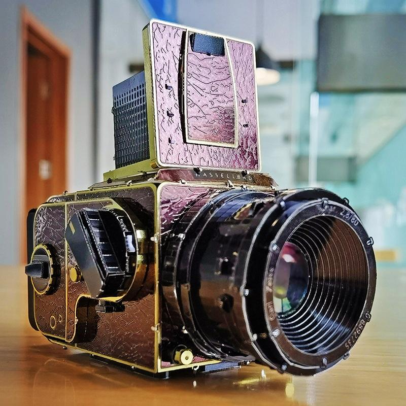 503CW Camera 3D Metal Puzzle Colour Simulation Camera Handmade DIY Assembly Model Kits Adult Jigsaw Puzzle Playthings Xmas Gifts