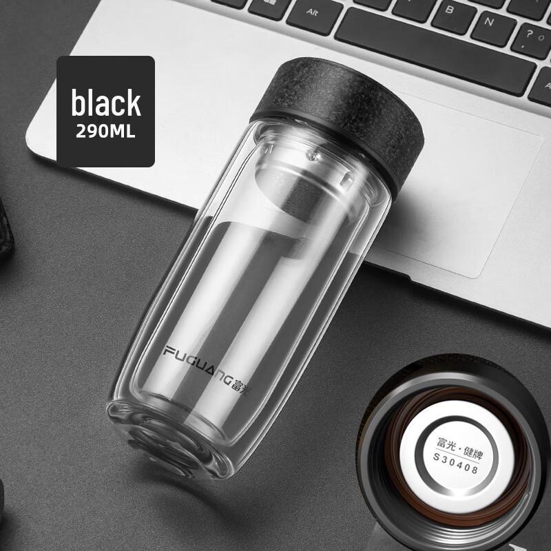 Fuguang Double-Layer Glass Tea Infuser Water Bottle