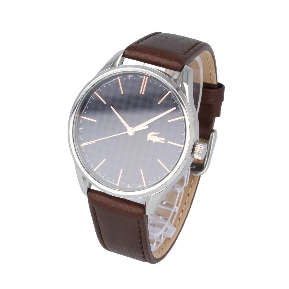 

LACOSTE 2011046 Мужские кварцевые 3-стрелочные, кожаные коричневые / темно-синие, водонепроницаемость 5 бар