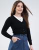 MONTE CARLO Damen V-Ausschnitt Langarm Strickjacke
