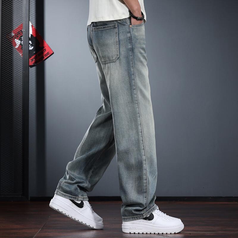 Men's Lyocell Blend Loose Straight Jeans