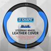 For Mazda Steering Wheel Cover Genuine Leather Carbon Fiber Fit Axela Atenza CX30 CX4 CX5 CX8 CX3 CX9 CX50 CX60 CX70 CX80 MX30