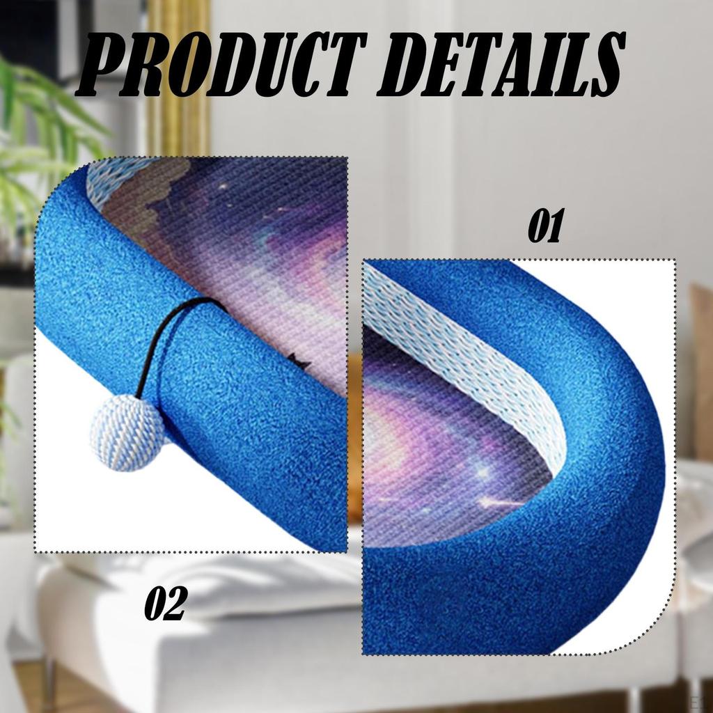 Cat Bed, Scratching Board, Lounger, Claw Care Toy with Flannel And Non-slip Bottom for Pets,