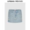 UR 2026 Women's Washed Distressed Denim Skort