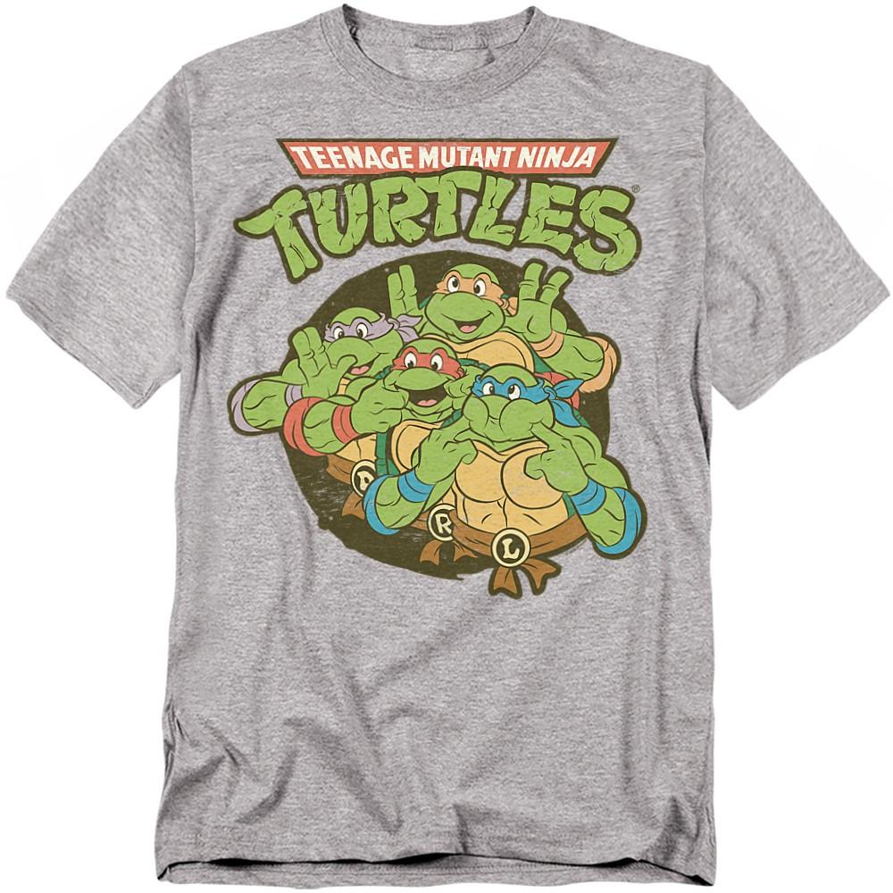 Teenage Mutant Ninja Turtles Silly Turtles T-Shirt S-5XL Athletic Heather XXXXL