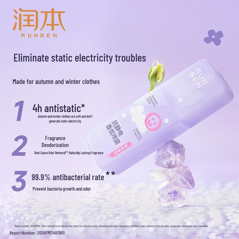 Runben Anti-Static Fragrance Spray - White Peach Oolong (2-Pack)