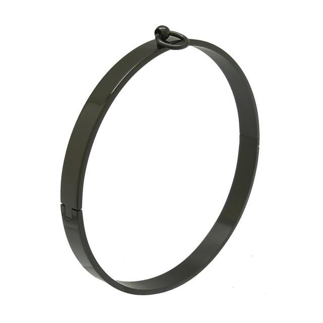 Gold Black Silver Polished Stainless Steel Slave Choker  Collar Collars & Leashes