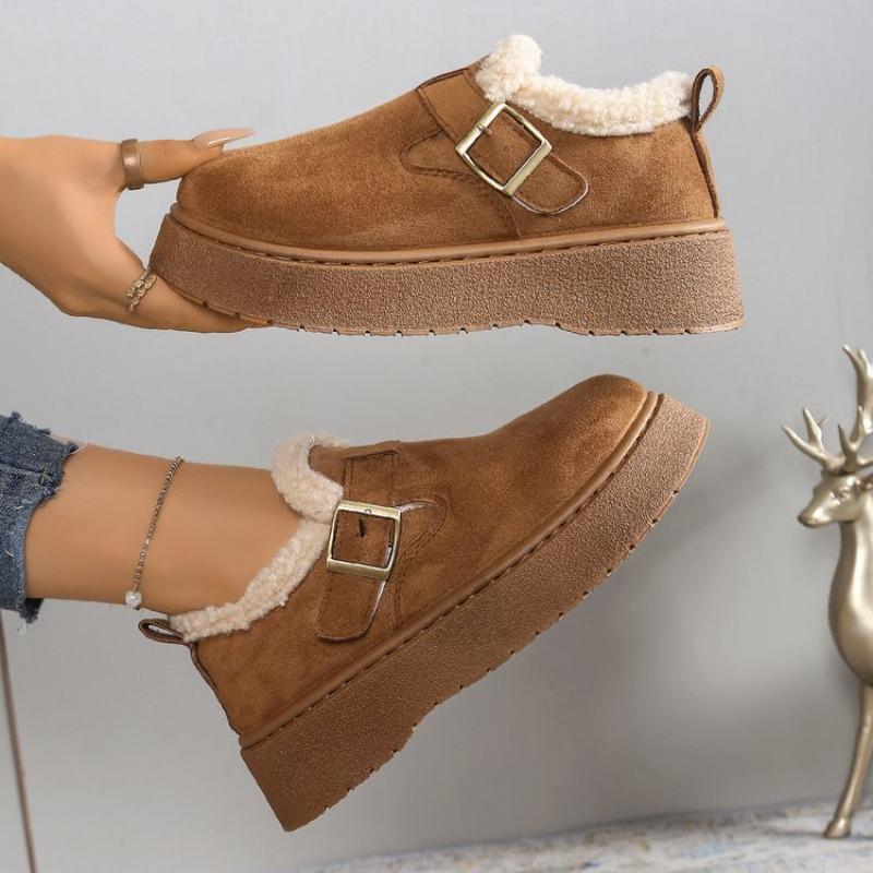 Fashion Platform Cotton Shoes Women's Winter 2025 New Warm Fuzzy Snow Boots