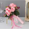 Bridal Bridesmaid Wedding Bouquet White Silk Flowers Roses Wedding Accessories Mariage Bouquet Artificial Flower