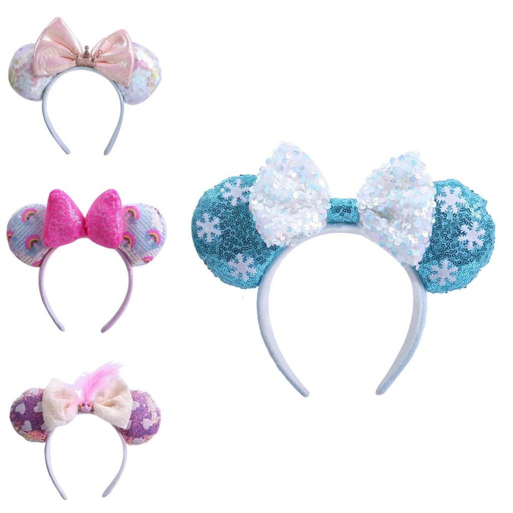 Handgefertigtes Prinzessinnen-Stirnband mit schimmernden Pailletten Ideal für Erwachsene und Kinder Regenbogenfarben