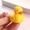 Model Doll Yellow Duck Keychain Animal Shape LED Duck Keyring Sound Light Keychain  Girl Boy Lover