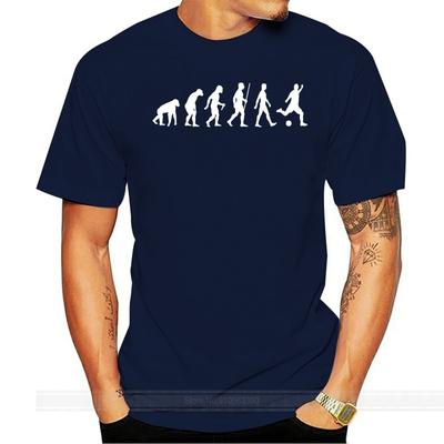 Herren Neues Kurzarm Hipster T-Shirt Evolution des Fußballspielers Lustiges Neuheit Geburtstags Herren T-Shirt Muskel T-Shirt 032878