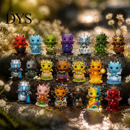 Childrens Holiday Countdown Gift Forest Dragon Advent Calendar, 24 Day Box with Collection Toys Acrylic Ornaments, Festive Tree Hanging Decor,