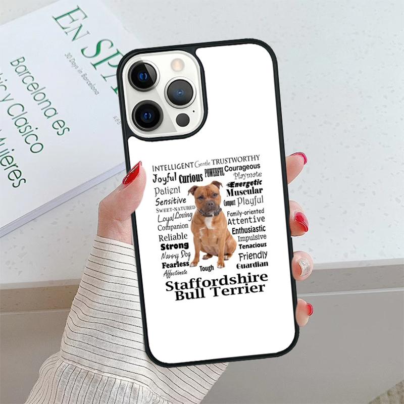 Staffordshire Bull Terrier Staffy Dog Phone Case For iPhone SE2020 15 16 14 13 12 11 Pro Max Coque For Apple 8 PLUS 7 fundas