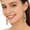 Bohemian Emperor Stone Geometric Pendant Earrings Popular Natural Stone Jewelry