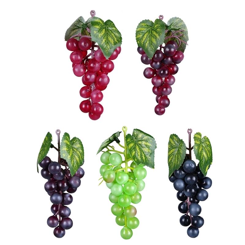 Set of 5 High Quality Artificial Grape Bunches Faux Fruit Decoration for Window Shop Display Event Styling