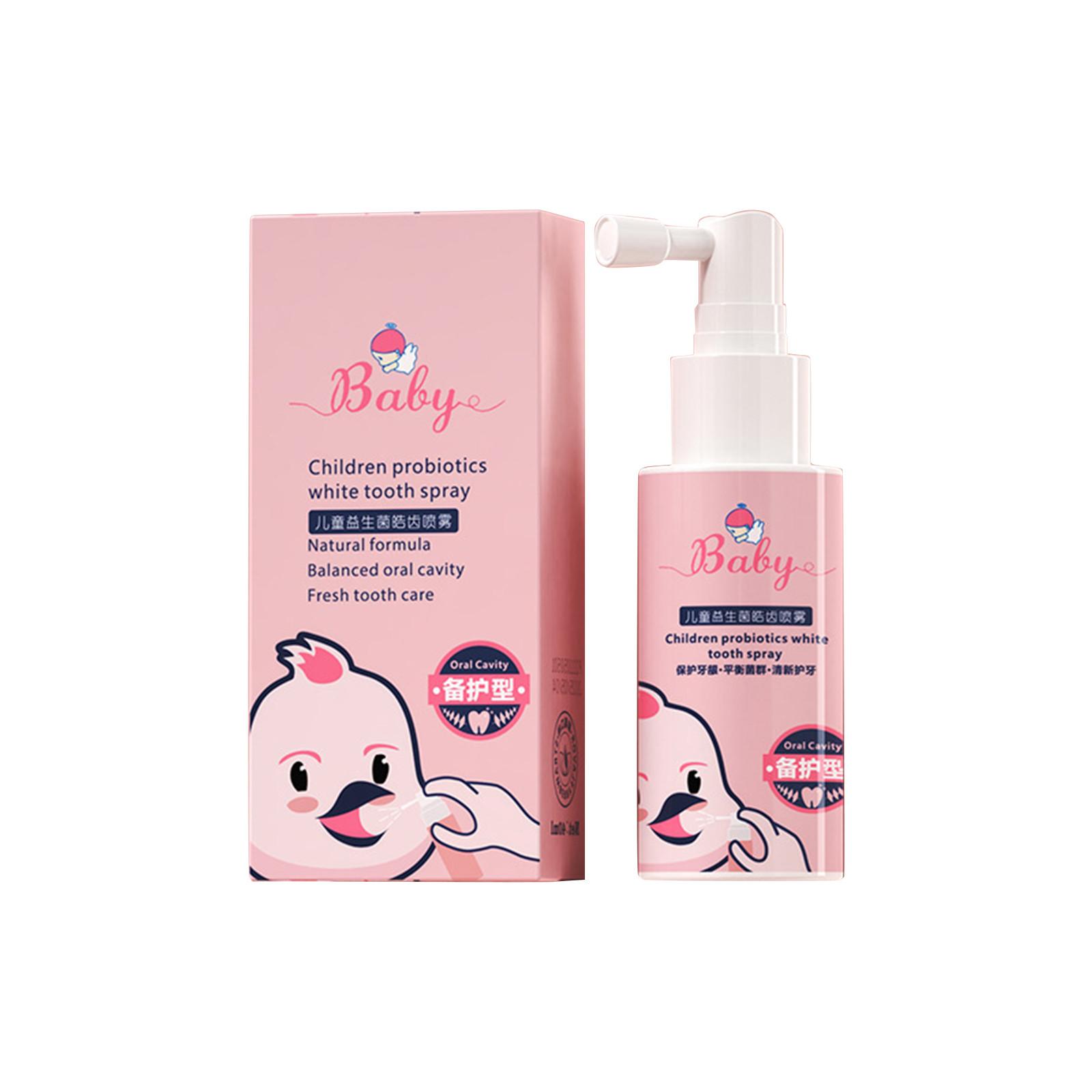 

Детский спрей для полости рта, зубная паста для малышей, помощник при кариесе и свежем дыхании, детский антикариес без фторида для новорожденных и дошкольников, 40 мл One Size розовый