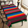 1 Stück Mexikanisches Serape-Stil Tischdecke Regenbogen-Gestreiftes Muster Tischabdeckung für Esszimmer Küche Party Dekoration
