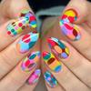 Sweet Macaron Multi-color Polka Dot Detachable Manicure Tips