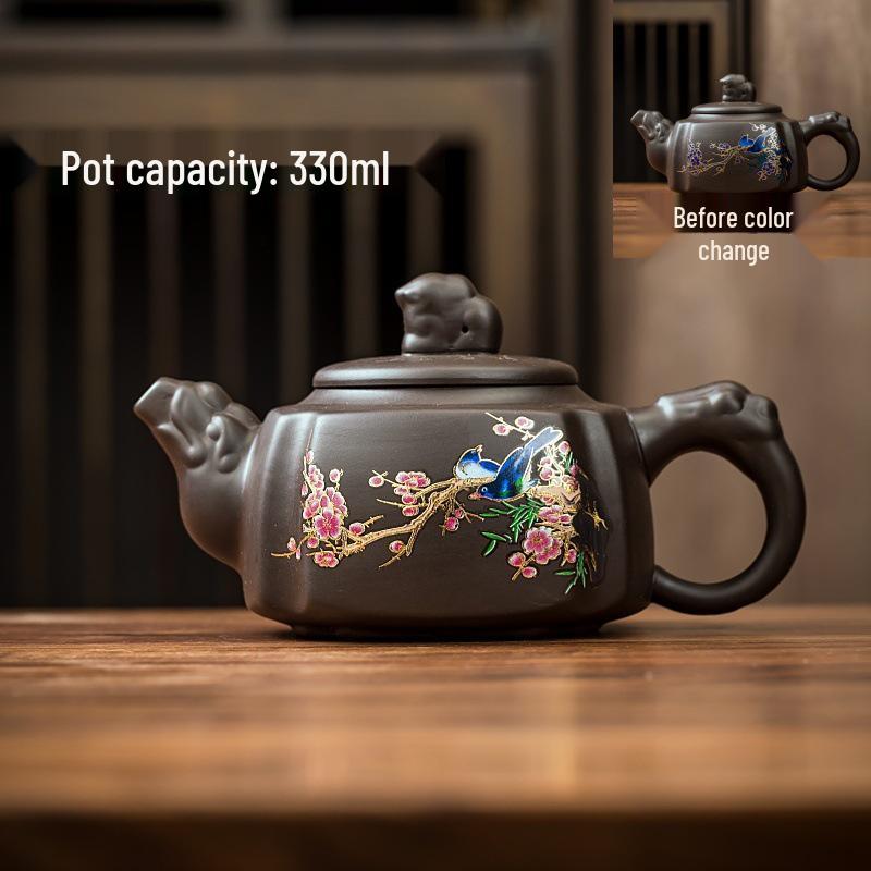 Original Ore Color-Changing Phoenix Cry Purple Clay Teapot - Large Capacity for Brewing Tea
