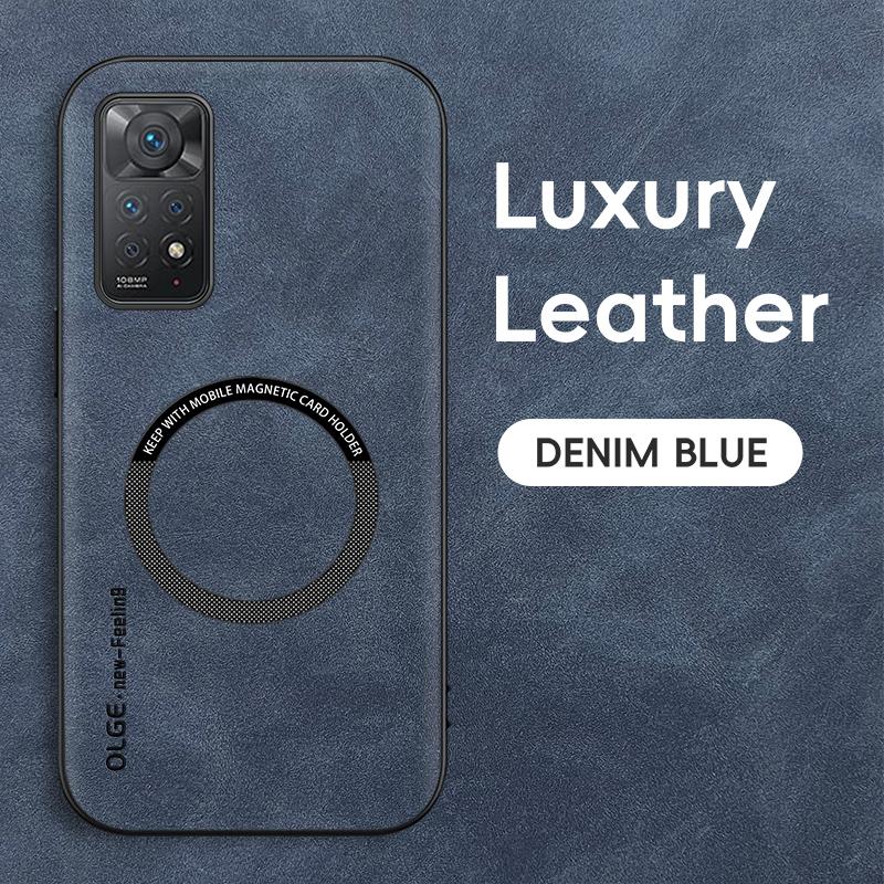 Magnetic Retro Leather Soft Case For Xiaomi Redmi Note 11 Pro11S Note11 4G 5G Global Version Wireless Charging Phone Case Cover
