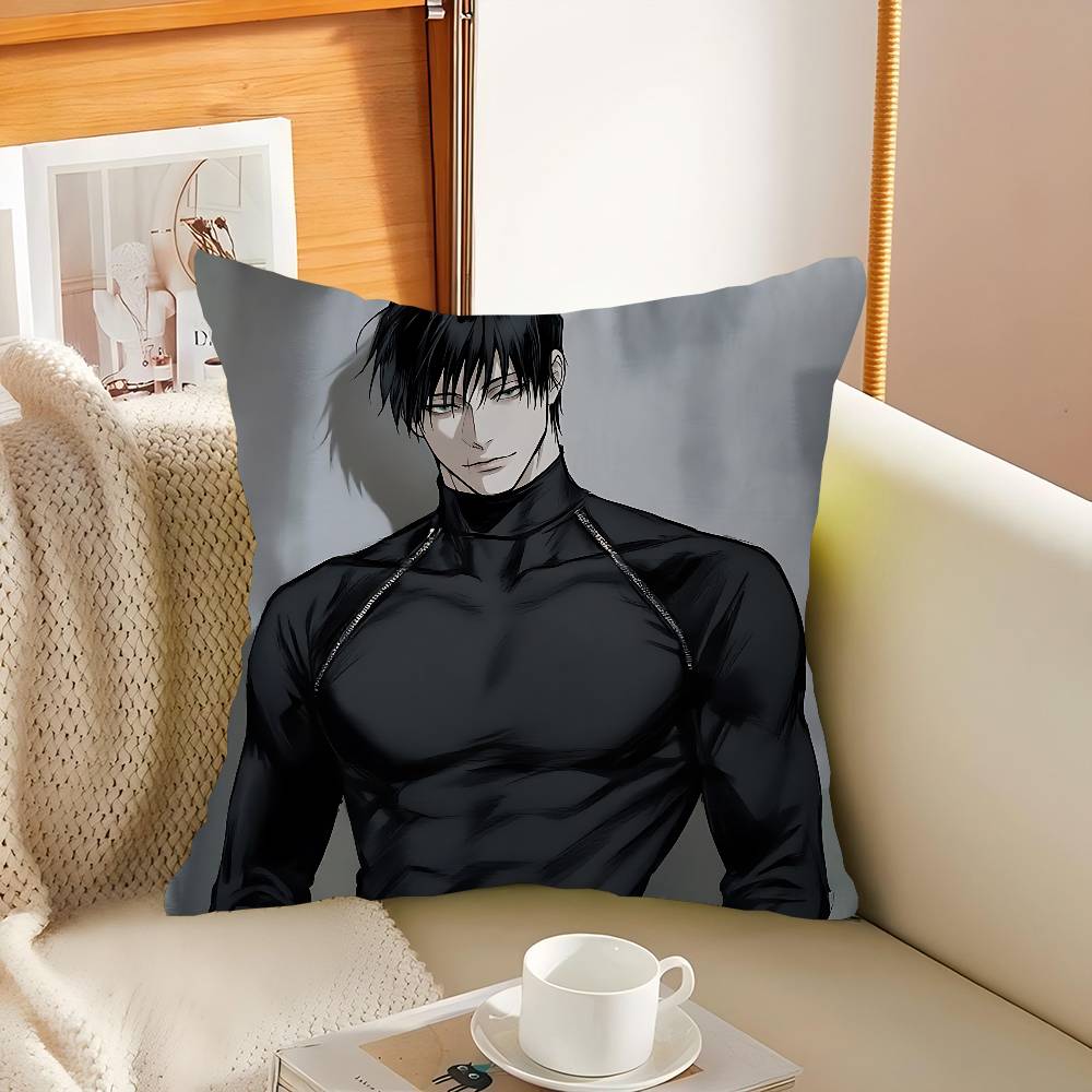 F-Fushiguro Toji Cushion Cover Pillowcase Upholstery Sofa Throw Pillow Home Decor Pillowcas