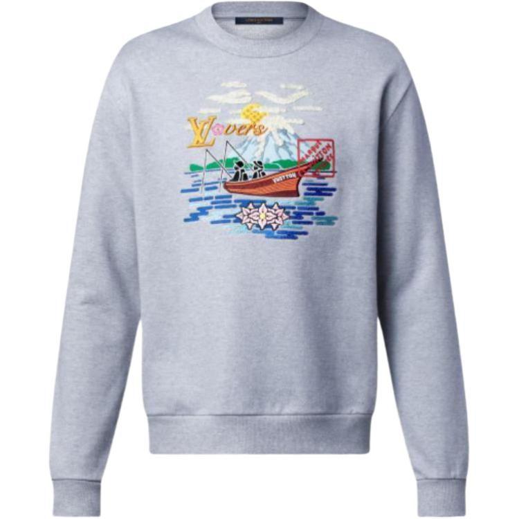 LOUIS VUITTON Embroidered Sweatshirt 1AIMM5 XL