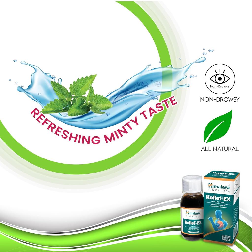 Himalaya Koflet EX Linctus 100ml Herbal Syrup | Gentle Ayurvedic Wellness Formula For Daily Balance, Natural Herbal Care