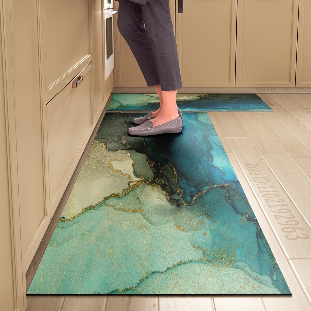 Non-slip Crystal Velvet Kitchen Mat Super Absorbent Long Carpets for Bedroom Bathroom Entrance Door Floor Mats