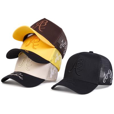 Unisex Persönlichkeit Buchsticken Seitenflamme Baseball Netzmützen Frühling und Sommer Outdoor Verstellbar Lässig Hüte Sonnenschutzmütze