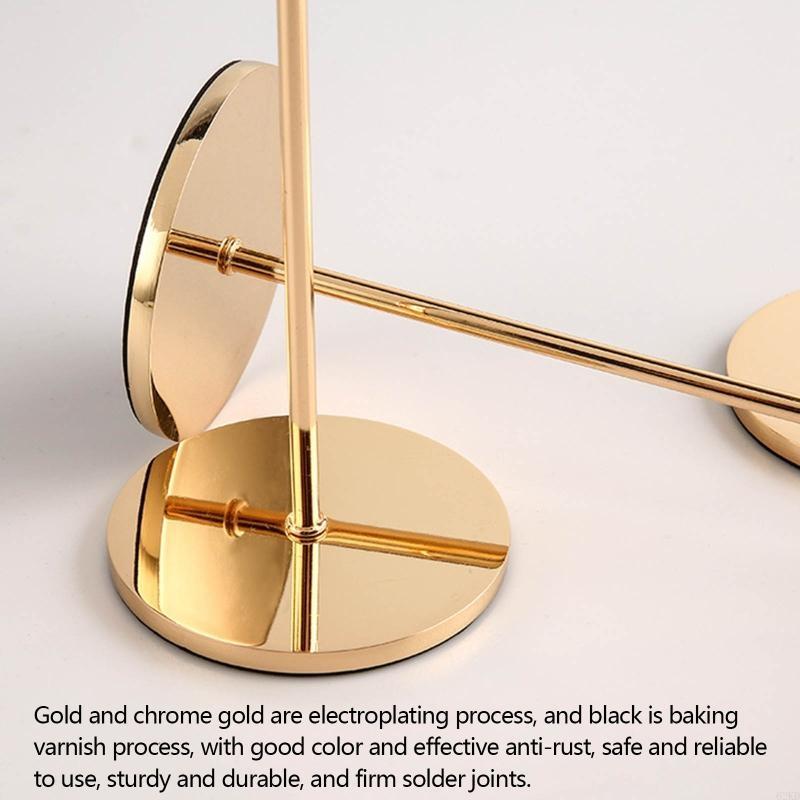 62KD Luxury Metal Holders Set of 3 Pillar Table Centerpiece Holder for Wedding Party Home Office Decoration