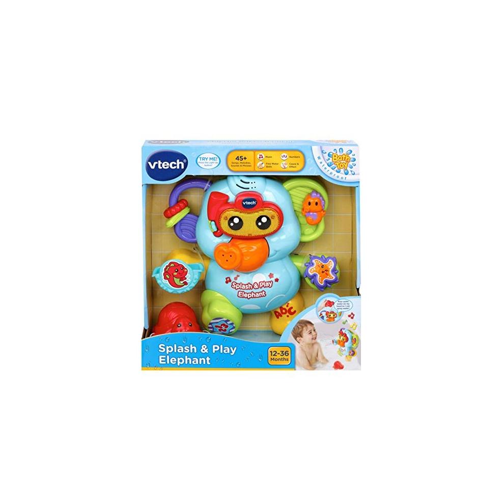 Vtech Splash & Play Elephant | Educational Bath Time Activity Toy with Sounds and Phrases | Great for Motor Skills| Musical Toddler Toy Suitable For