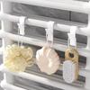 2PCS Bathroom Shower Towel Holder Hanger Heated Radiator Rail Hooks Clips Storage Racks Clothes Scarf Hanger Hooks