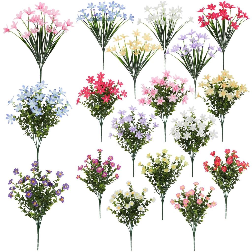 Realistic Plastic Flower Bouquet For Wedding Home And Hotel Decor Variety Of Colors Available